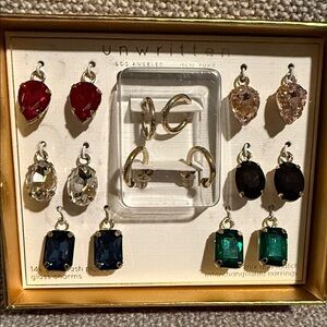 Unwritten Multi-Color Interchangeable Earrings Set NEW